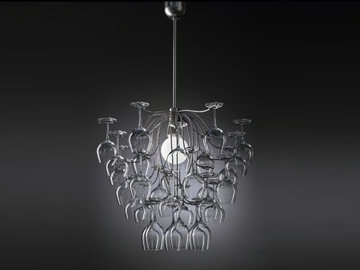 SAUVIGNON - Glass chandelier by Aldo Bernardi - view 2
